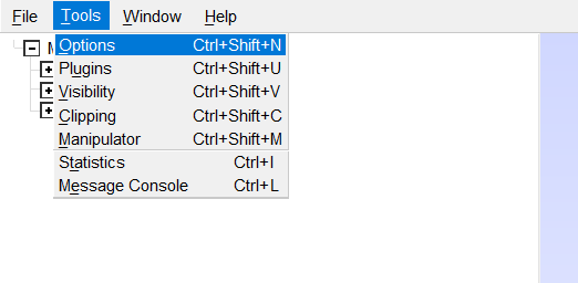 Open the options