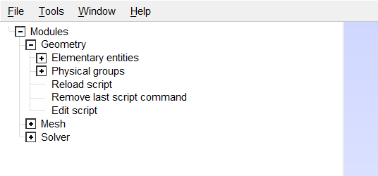 Reload the geometry file
