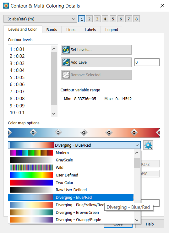 Select a different colormap